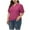 Hot Pink, variant on Womens Fashion Summer Tops 2025 Plus Size T-Shirts V-Neck Puff Short Sleeve Tops Casual Top Hollow Out Blouses
