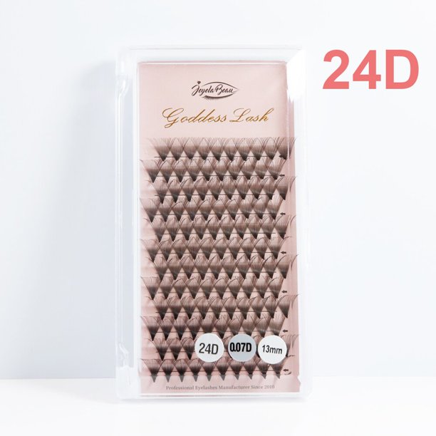 Extensiones de pestañas de abanico prefabricadas de diosa, pestañas naturales, volumen ruso suave, visón falso, extensiones de pestañas individuales, 12D 14D 16D 20D hola suerte unisex