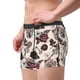 thumbnail image 2 of Balery Retro Red Black Roses Calzoncillos bóxer para hombre, ropa interior de algodón suave y transpirable con cinturilla de nailon-Small, 2 of 5