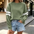 thumbnail image 2 of Staron Fall Winter Sweaters for Women Cozy Oversized Knit Pullover Round Neck Long Sleeve Loose Comfy Casual Basic Fashion Tops Army Green L, 2 of 7