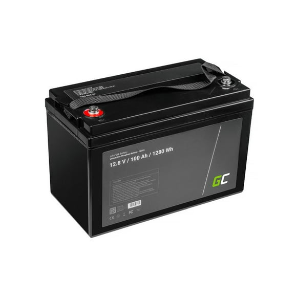 Green Cell Batterie de Véhicule CAV05 Lithium Fer Phosphate (LiFePO4) 100 Ah 12.8 V Marine / Loisirs