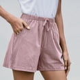 thumbnail image 7 of Charmgo Womens Shorts Clearance, Women Solid High Waist Cotton and Linen Shorts Pants Casual Beach Shorts Running Shorts for Women Shorts for Women Capri Pants for Women Pink, 7 of 7
