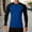 Black, variant on Men's Long Sleeve T Shirts Lightweight Stylish Color Block Crew Neck Tops Fall Stretch Comfy Soft Slim Fit Workout Tees Z001-Blue L