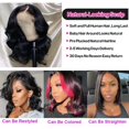 thumbnail image 2 of DOPI Body Wave Frontal Wig 4x4 Lace Front Wigs for Black Women Human Hair 180% Density Pre Plucked Glueless Brazilian Hair Wet and Wavy Natural Color 12 Inch, 2 of 5