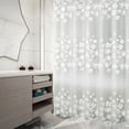 thumbnail image 6 of PEVA Clear Plastic Shower Curtain, 72 x 72" Waterproof Lighweight PEVA Bathroom Shower Stall Curtain, 6 of 8