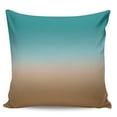 thumbnail image 2 of Teal Brown Ombre Throw Pillow Covers, Soft Pillowcases with Invisible Zipper, Turquoise Gradient Modern Abstract Art Square Pillow Cushion Covers for Living Room Couch Sofa Bed 18x18 Inches, 2 of 8