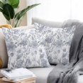 thumbnail image 2 of Throw Pillow Covers 20x20 Inch Set of 2, Watercolor Grey Floral Waterproof Outdoor Pillow Covers, Gray Ombre Botanical Summer Decorative Cushion Pillowcases for Couch, Sofa, Bed, Garden, Patio, 2 of 9