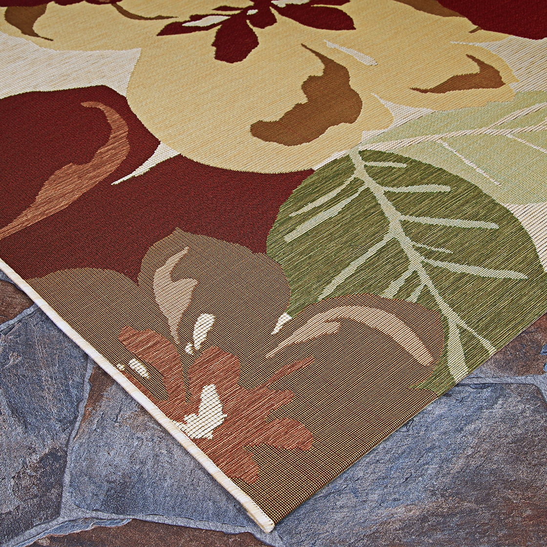 Couristan Dolce Novella Indoor/Outdoor Area Rug, 4' x 5'10", Rose Bud