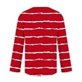 thumbnail image 5 of Qepwscx Womens Long Sleeve Shirts Tops for Women V Neck Stripe Print Casual Blouses Going Out Tops Graphic Tees Spring Fall Top Basic Loose Fits Business Tshirts for Women S-XXL ﻿, 5 of 5