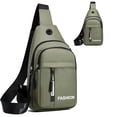 thumbnail image 4 of Bolsa de pecho Bandolera para hombres y mujeres, mochila ligera de varios bolsillos con correa ajustable para viajar, senderismo, deportes y uso diario, 4 of 8