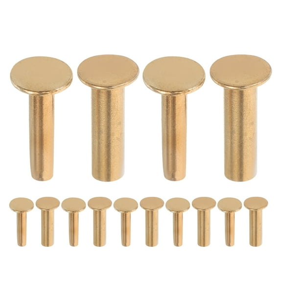 PBPBOX 7Pairs Copper Rivets for Knife Handle Replacement and DIY Tools with Locking Design