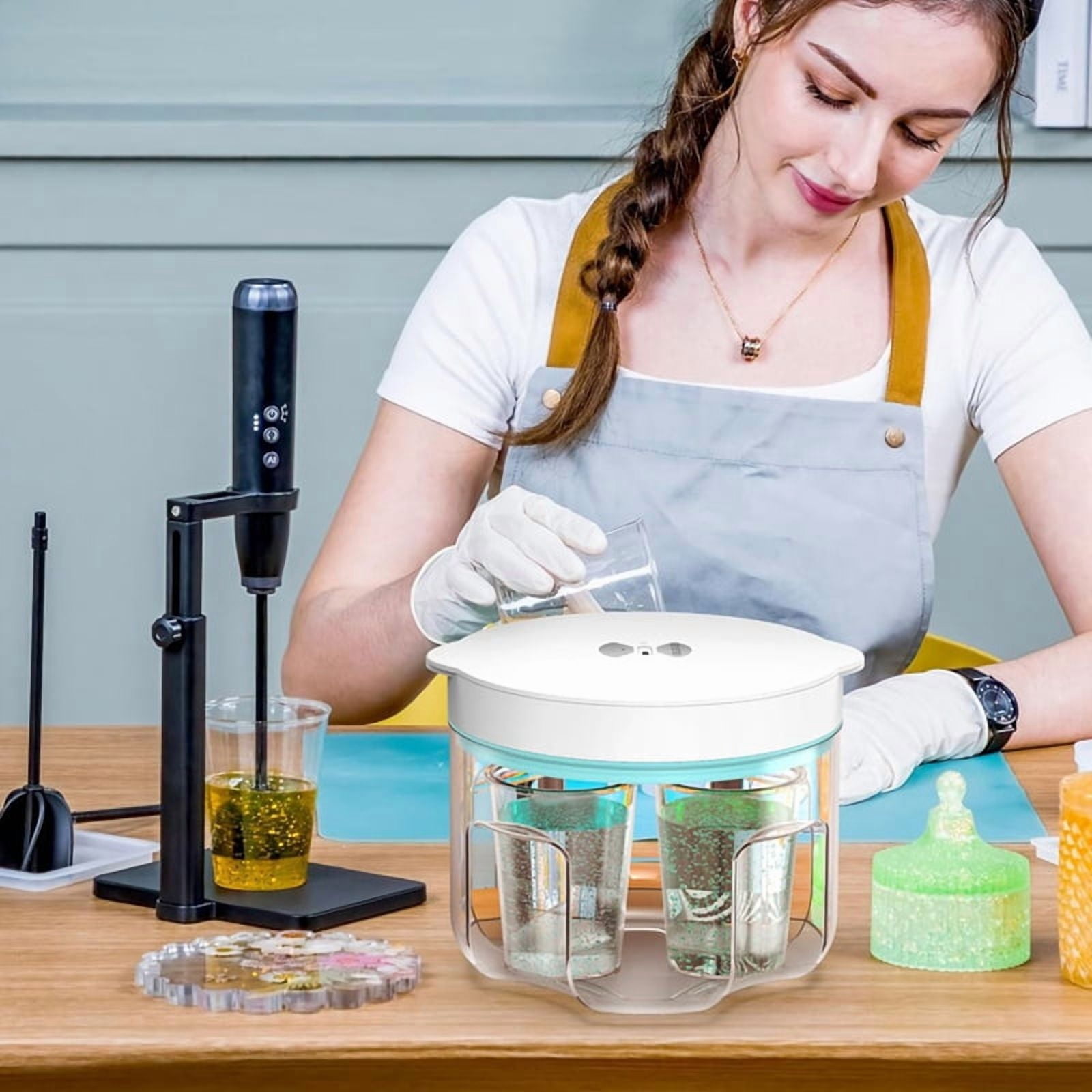 Resin Bubble Remover,2L 99.9% Bubble Removal in 5Min,Vacuum Degassing for Epoxy Resin,Silicone Molds Us Plug