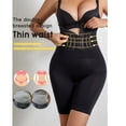 thumbnail image 6 of Miluxas Shapewear for Women Leotard Tummy Control High Waisted Body Shaper Shorts Butt Lifting Thigh Slimmer Shapewear Under Dress Black S(S), 6 of 6