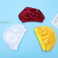 thumbnail image 6 of Zcyifa Sleep Bonnet Cap 3Pcs Kids Sleep Bonnet Elastic Sleep Wide Band Round Head Cover Hair Care Hat for Kids Children (Yellow White Wine Red for Each 1Pc), 6 of 10