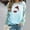 Light Blue, variant on Tetras Christmas Top for Women,Fashion Women's Casual Long Sleeve Round Neck Printed Ladies Hoodless Sweatshirt,Tops Blouse