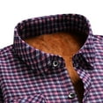 thumbnail image 7 of Fznquz Red Mens Button Up Shirts Long Sleeve Fleece Lined Plaid Shirt Winter Collared Flannel Button Down Clothes Men, 7 of 7