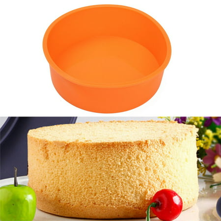 Meigar 7 Inches Round Silicone Cake Mold Pan， Muffin Pizza Pastry Baking Tray Mould Cake Pan Baking Mold, BPA Free, Non-Stick European-Grade