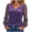 Purple, variant on Women's Sequin Blouses Shiny Glitter Sheer Mesh V Neck Splice Sparkly Dressy Long Sleeve Loose Tunic Casual (Green, L)