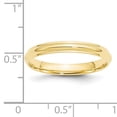 thumbnail image 3 of 10K Yellow Gold 3mm Half Round with Edge Band Ring Size 7, 3 of 7