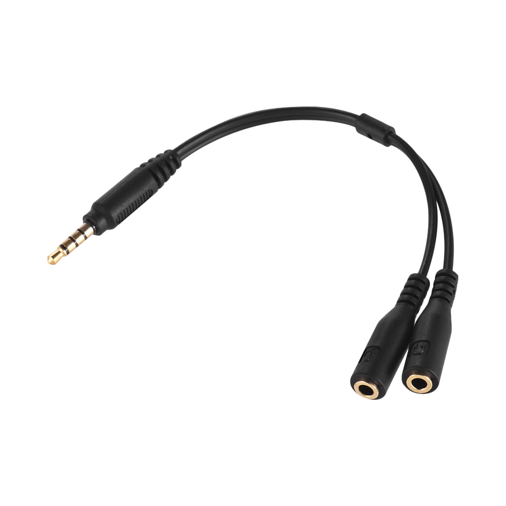 Braided 3 To 4 Pole Male To Male 3.5mm Audio Cable Headphone Cord Remote & Mic 