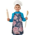 thumbnail image 2 of Pioneer Flower Floral Print Pattern Kids Aprons for Girls and Boys,Adjustable Neck Strap Toddler Aprons for Kids Cooking Baking, 2 of 7