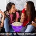 thumbnail image 4 of HotPop Microwave Popcorn Popper | Collapsible Silicone Popcorn Maker | BPA-Free | Color: Transparent Purple, 4 of 5