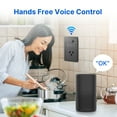 thumbnail image 4 of Mistaha Smart WiFi Wall Light Switch Outlet Combo with Type-C/USB/US Plug, 2 Way Switch, Touch Control, Timer, 2.4G Remote Control, Glass Panel - Black US 2 Gang, 4 of 6