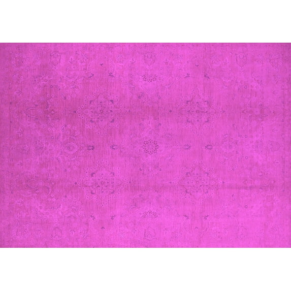 Ahgly Company Indoor Rectangle Oriental Pink Industrial Area Rugs, 2' x 5'