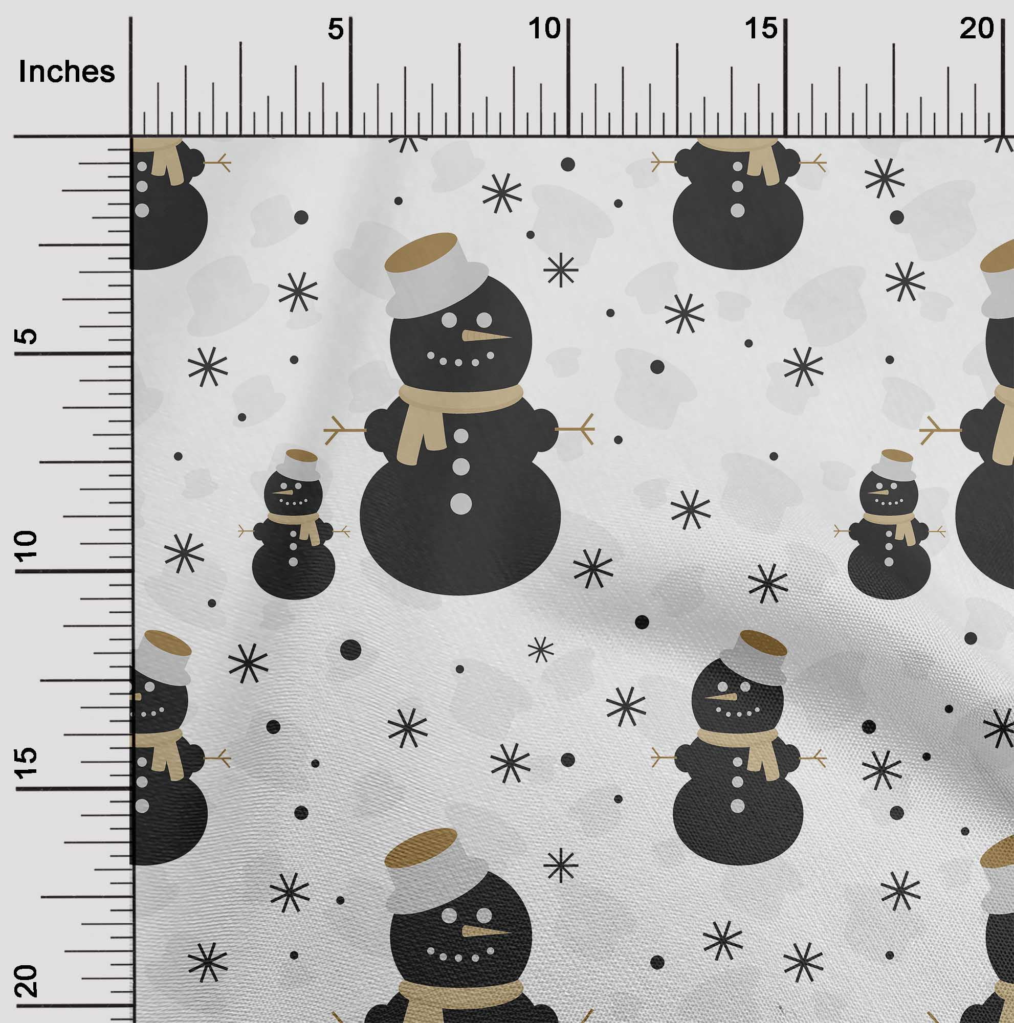 oneOone Polyester Spandex White Fabric Merry Christmas Quilting Supplies Print Sewing Fabric By The Yard 56 Inch Wide