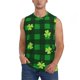thumbnail image 1 of Balery Happy St. Patrick's Day5 Camisetas sin mangas para hombre, absorbe la humedad y protege contra el mal olor.-3X-Large, 1 of 7