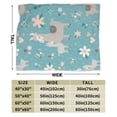 thumbnail image 3 of Kll Fleece Blanket Plush Throw Blanket Teal Mama Llama,Soft Fuzzy Cozy Flannel Blanket For Couch Sofa Bed.(50"X40"), 3 of 9