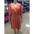 thumbnail image 1 of Vestido corto de verano de manga corta con cuello en V y cintura alta con estampado integral para mujer XL Sailing Electrónica, 1 of 5