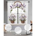 thumbnail image 3 of Pastoral Floral Kitchen Curtains Sets 36 Inch Length with Valance, Spring Meadow Blooms Botanical Swag Valances and Tiers Curtain Set Drapes Swag Curtains for Living Room, Bathroom, Bedroom, Cafe, 3 of 6