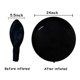 thumbnail image 5 of Globos de látex kockuu, 24 cm, negros, para bodas, 15 unidades, 5 of 9