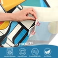 thumbnail image 3 of Yayeee Kitchen Curtains Tier Pair Light Filtering 27"x36" Rod Pocket Short Cafe Window Panel, Modern Cocktails, 3 of 7