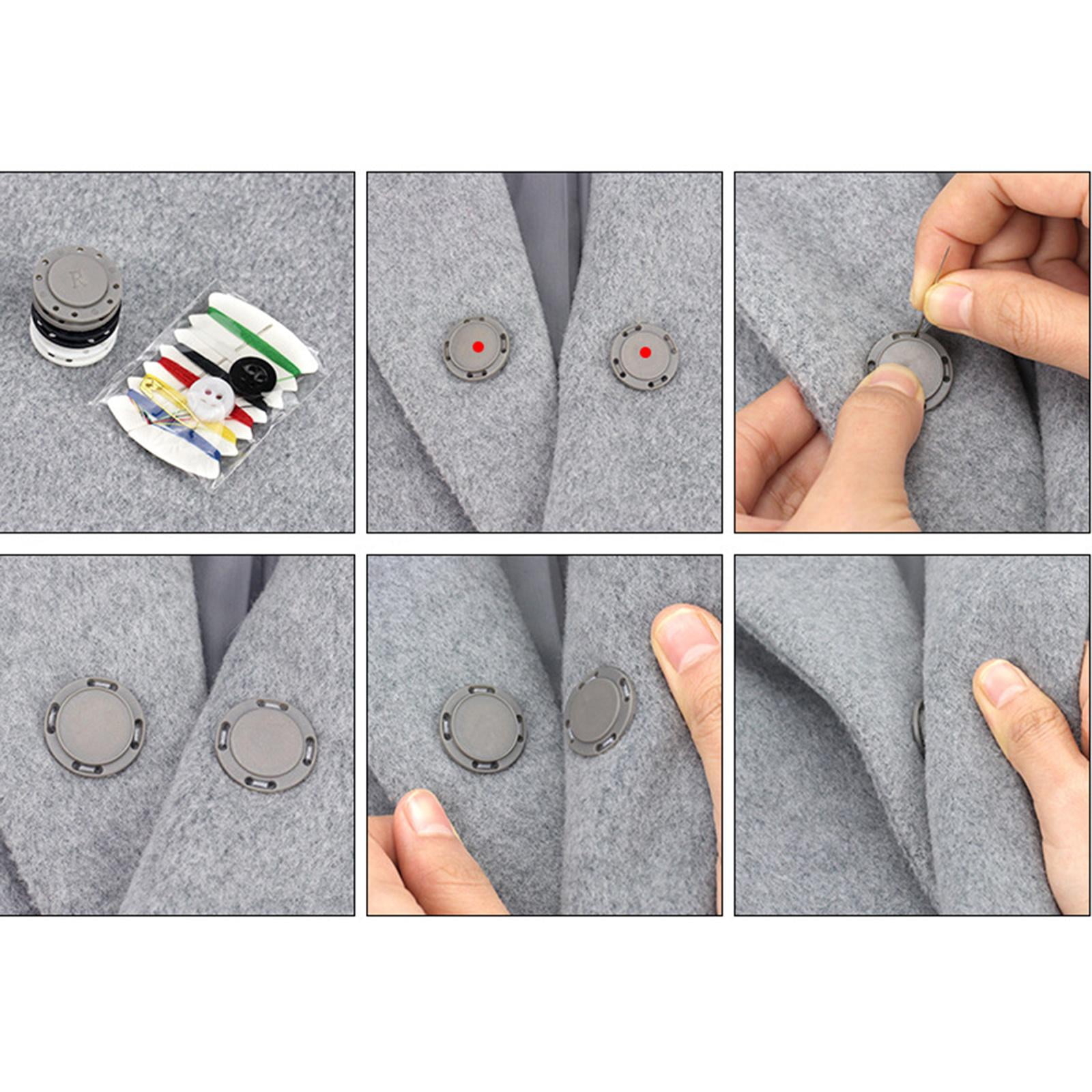 FVDPWYE 20 Pairs Button Clasps Snaps Alloy Knitting Quilting Sewing Pants Jean Coats