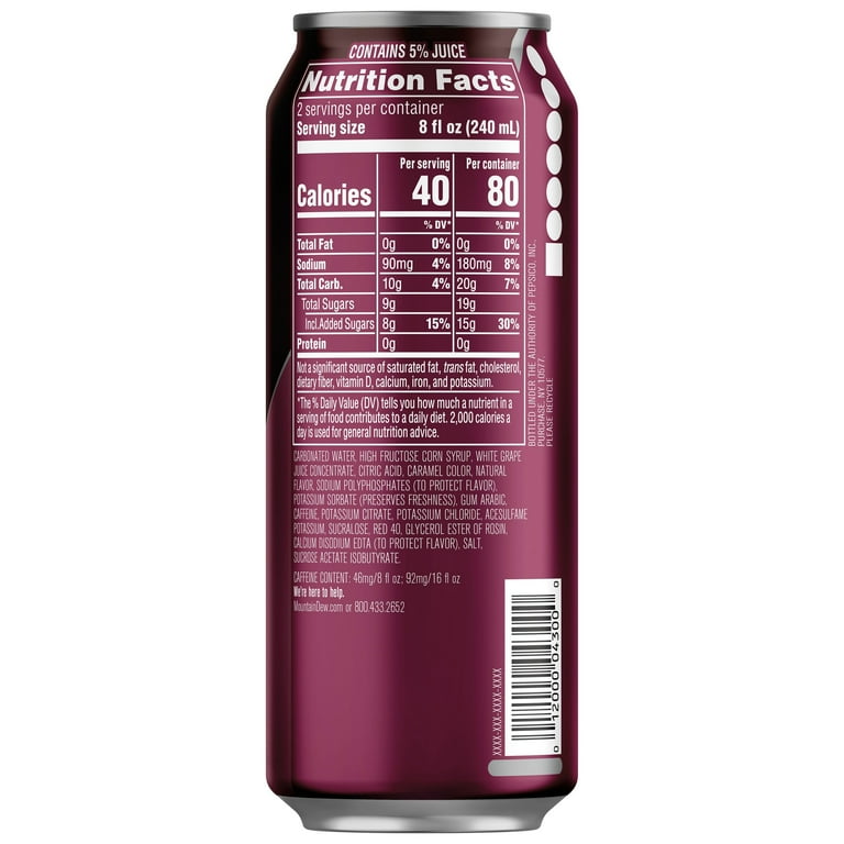 Mountain Dew Kickstart Black Cherry, 16 fl oz, 12 Pack photo 3
