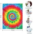 thumbnail image 4 of Rainbow Tie Dye Spiral Blanket,Comfortable Soft Flannel Throw Blanket,All Season,Warm Lightweight Blankets for Sofa Bed Couch Living Room Chair,30"x40", 4 of 4