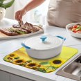 thumbnail image 2 of Microfibre Drying Mat for Kitchen Sunflower Dish Drying Drainer Mat Absorbent Drying Mat Washing Up for Glass, Plate & Cup 16inch X 18inch, 2 of 7