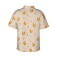 thumbnail image 3 of Uemuo Squirrel Animal Printed Regular Fit Short Sleeve Casual Hawaiian Shirt for Men,Aloha shirt,Tropical shirt,Floral print shirt,Vacation Beach shirt-Small, 3 of 9