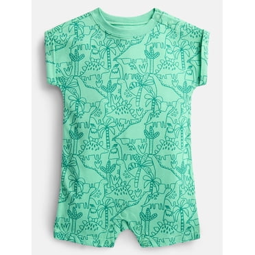 Wonder Nation Baby Boys Printed Jersey Romper, Sizes 0M-24M