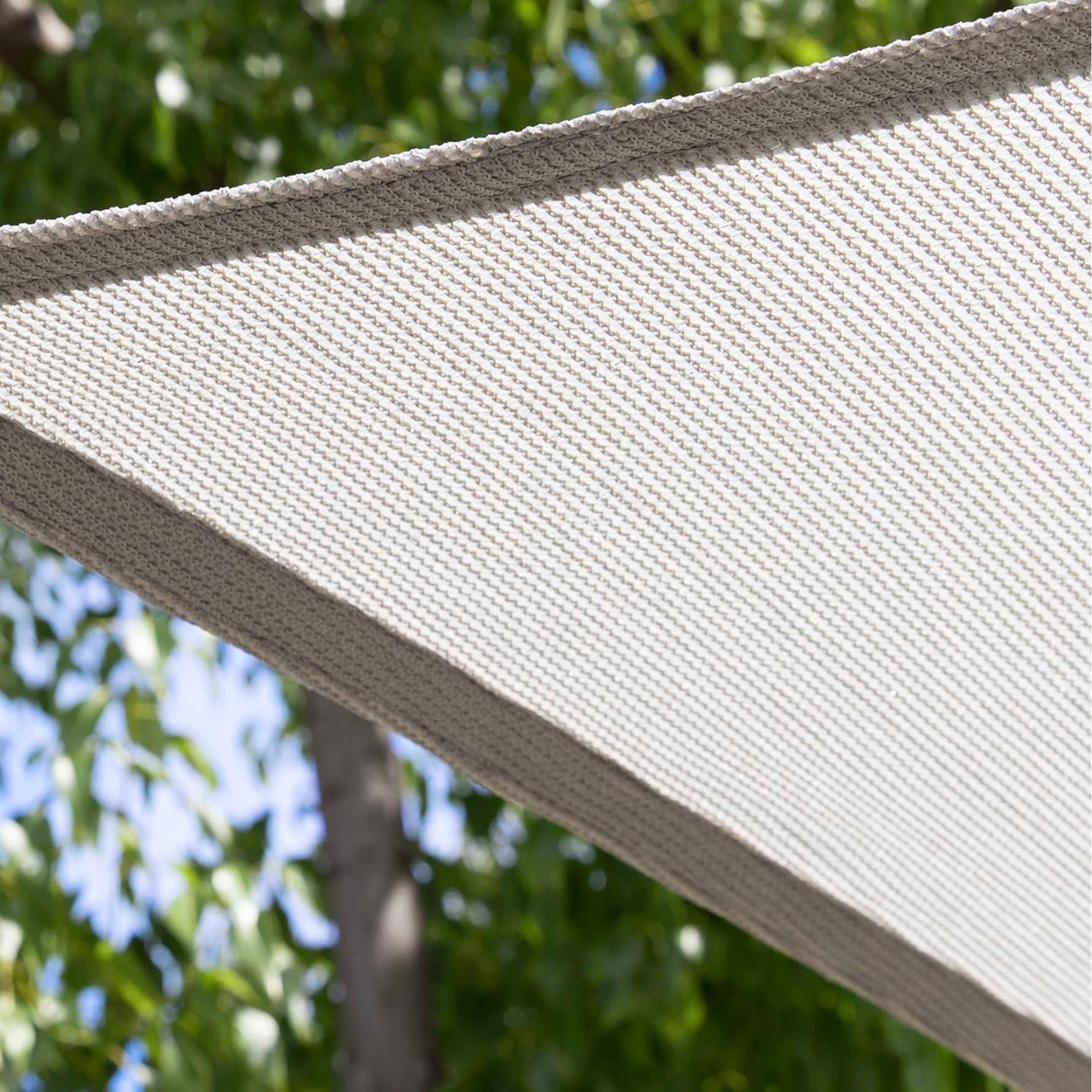 ColourTreeUSA  16 ft Length Pergola Cover Canopy Fabric Sun Shade Cloth 95% UV Block with Stainless Steel Weighted Rods 8' x 16' - Grey