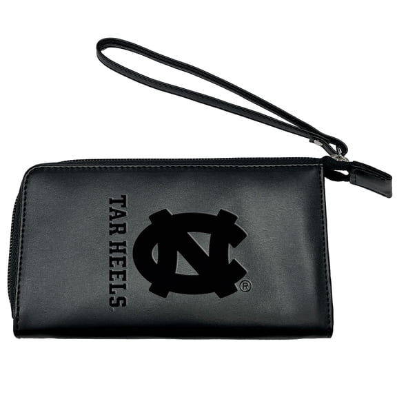 Black North Carolina Tar Heels Cell Phone Wristlet Wallet