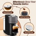 thumbnail image 2 of Kit de c&aacute;psulas reutilizables para Nespresso Vertuo, c&aacute;psulas de caf&eacute; recargables Vertuo Espresso con accesorios de 100 piezas de sellos de aluminio, porta c&aacut, 2 of 6