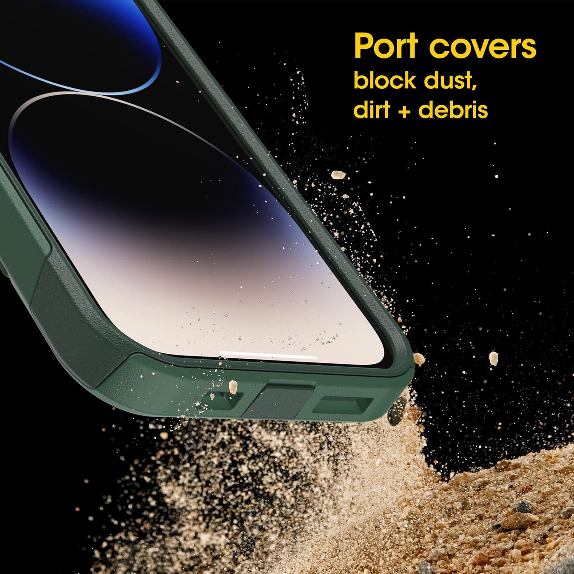 OtterBox iPhone 14 Pro (ONLY) Commuter Series Case - Trees Company (Green), Slim & Tough, Pocket-Friendly, with Port Protection