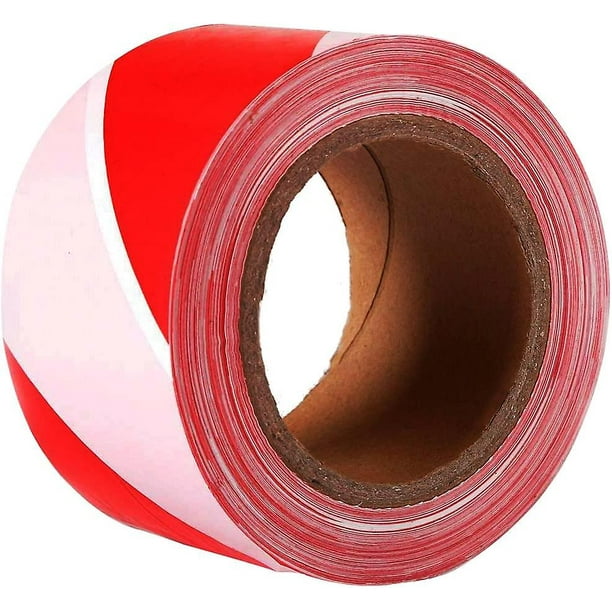 Red White Stripes Barricade Tape 2.8-Inch by 660-Feet Roll Non-Adhesive Caution Tape Safety Barrier Tape Construction Tape Waterproof Flagging Tape