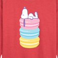 thumbnail image 2 of Peanuts - Snoopy Stacked Macarons - Women's Lightweight French Terry Pullover, 2 of 6