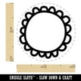 thumbnail image 2 of Scalloped Circle Frame Doodle Self-Inking Rubber Stamp Ink Stamper - Black Ink - Mini 1/2 Inch, 2 of 7