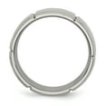 thumbnail image 2 of Titanium 8mm Beveled Edge Ring Man Wedding  For Dad Mens  For Him, 2 of 10