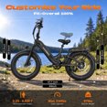thumbnail image 5 of SAMEBIKE Electric Bike for Adults, 750W Peak Motor, 28 MPH, 48V 20Ah Removable Battery, 20"x4.0" Fat Tire E-Bike, Hydraulic Disc Brakes, 90-Mile PAS Range for Snow, Beach and Commuting, 5 of 9